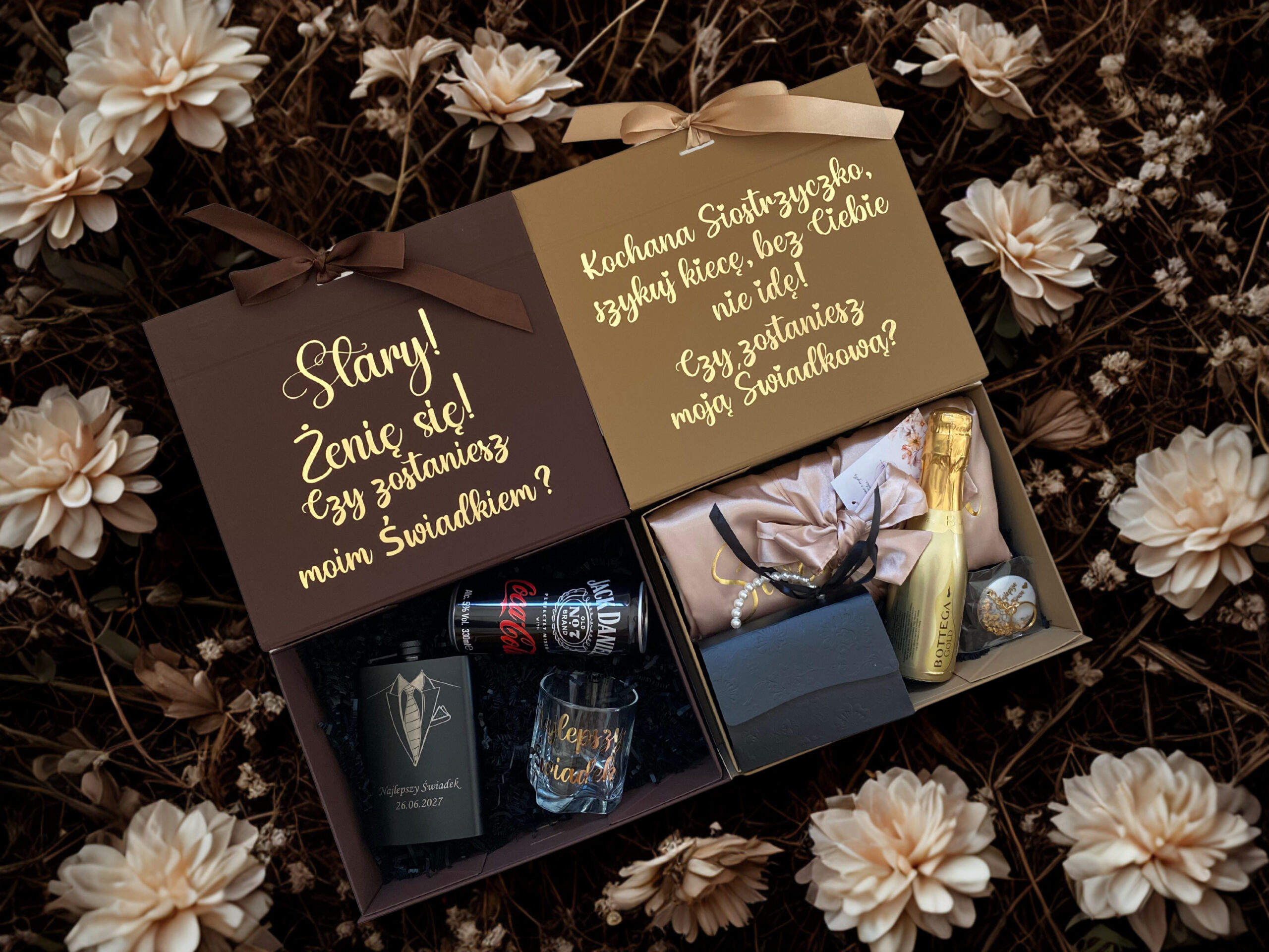 Box dla Świadkowej/Druhny nr.6- Kochana Siostrzyczko, szykuj kiecę, bez Ciebie nie idę! - obrazek 2